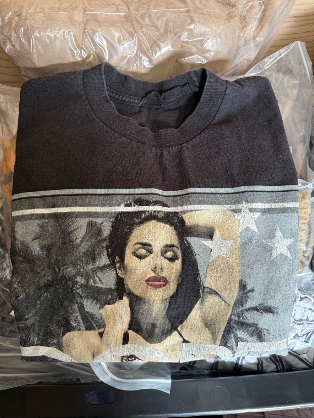 DOPE Black Short Sleeve Graphic Tee with Retro Pin-Up Print